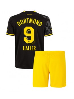 Borussia Dortmund Sebastien Haller #9 Auswärts Trikotsatz für Kinder 2022-23 Kurzarm (+ Kurze Hosen)